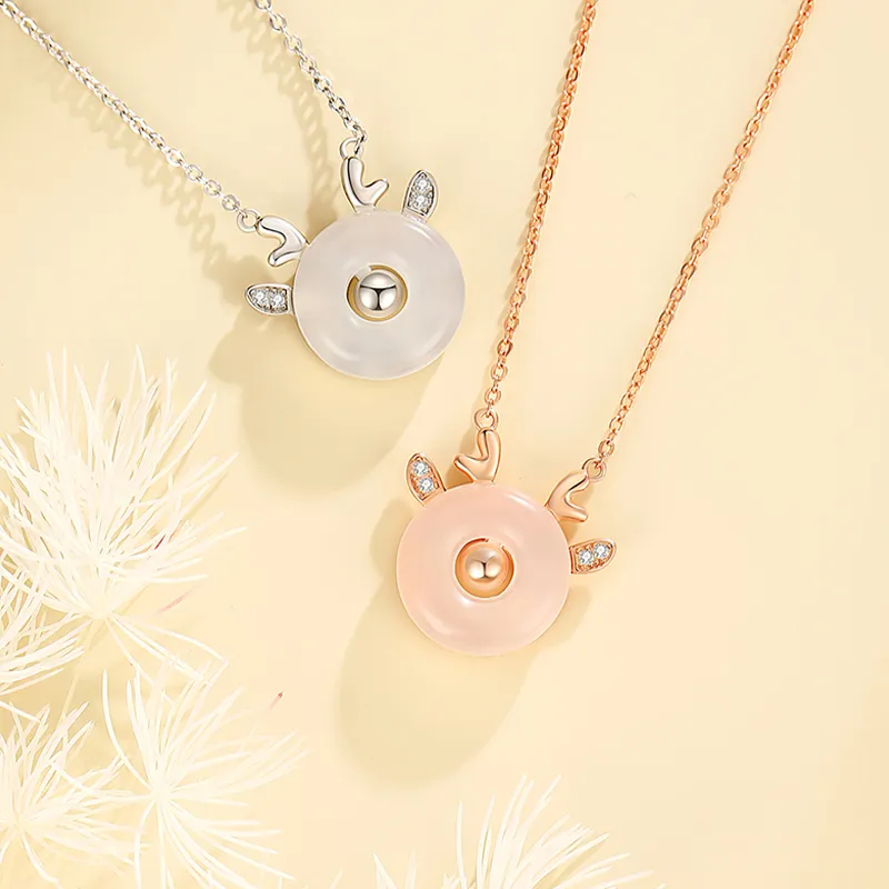 CHINA GOLD Chalcedony Necklaces Women's-1