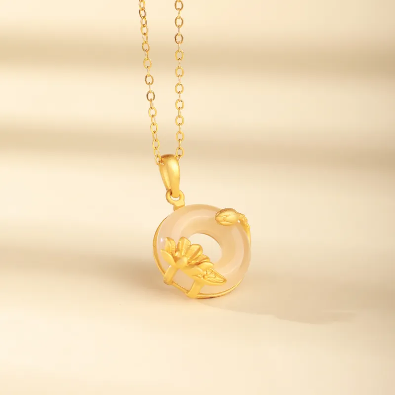 CHINA GOLD Natural Agate Jade Necklaces Women's-2
