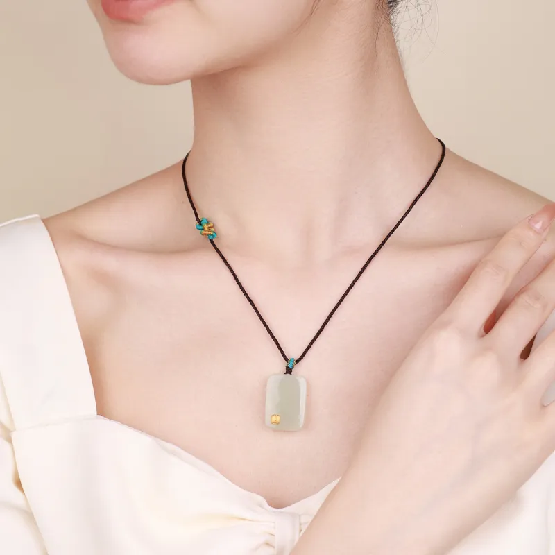 CHINA GOLD Pendants Pale Greenish White Jade Unisex-5