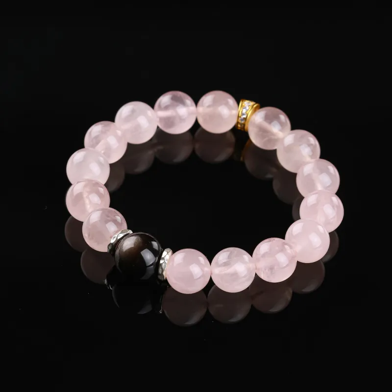 CHINA GOLD Natural Obsidian Bracelets Unisex-13