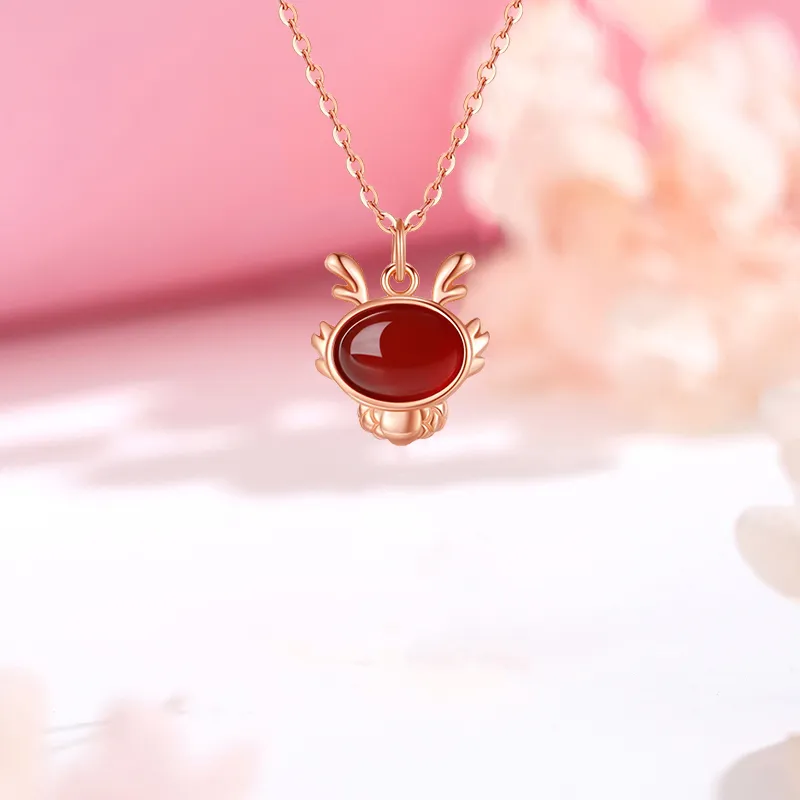 CHINA GOLD Agate Jade Necklaces Women's-2