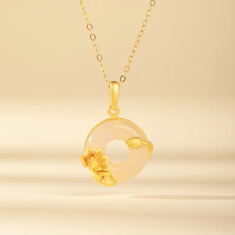 CHINA GOLD Natural Agate Jade Necklaces Women's-1