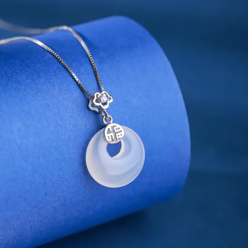 CHINA GOLD Natural Chalcedony Necklaces Women's-2