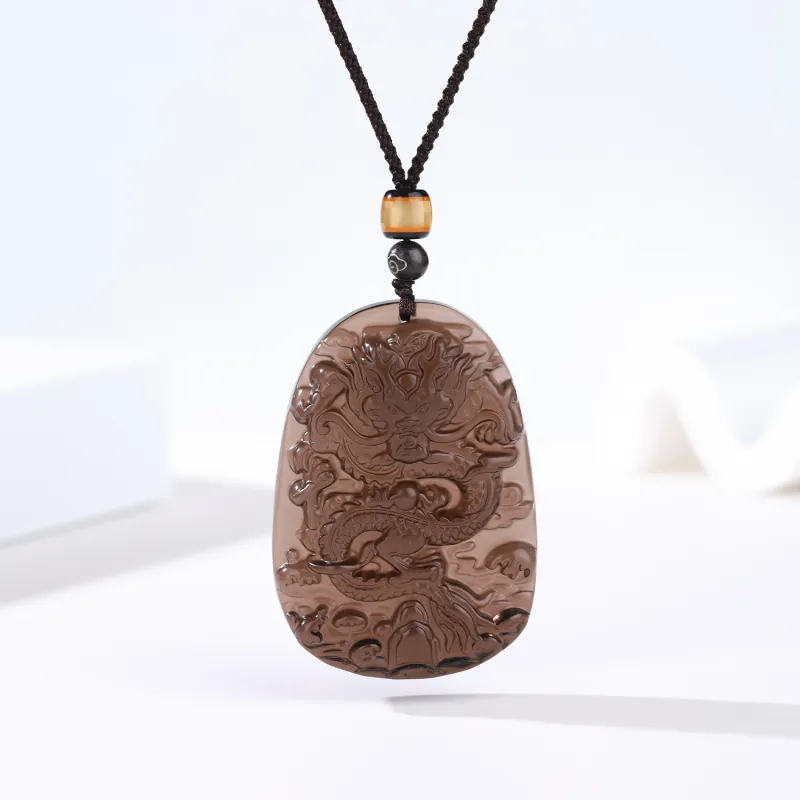 CHINA GOLD Obsidian Necklaces Unisex-1