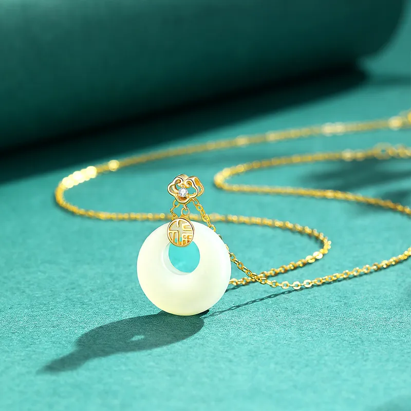 CHINA GOLD Chalcedony Necklaces Women's-1