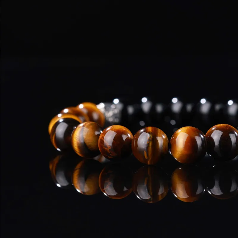 CHINA GOLD Natural Obsidian Bracelets Unisex-5