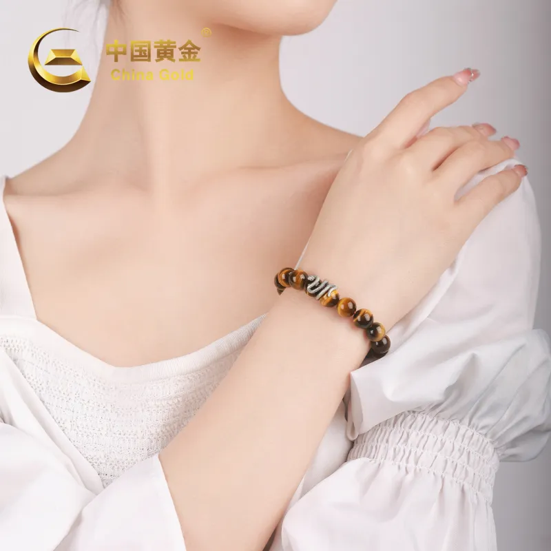 CHINA GOLD Tiger's Eye Stone Bracelets Unisex-3