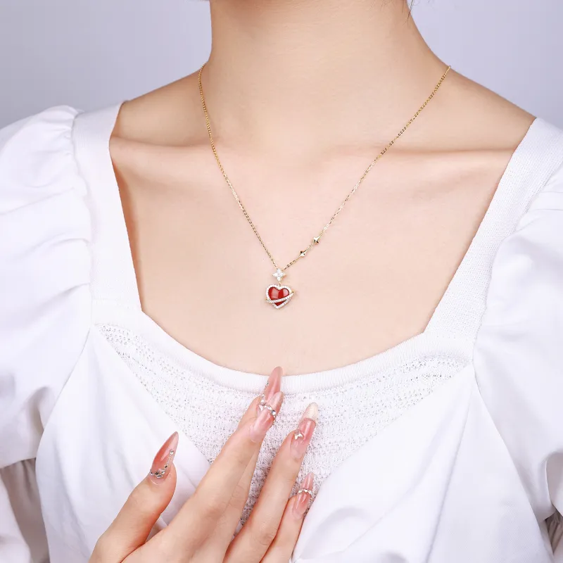 CHINA GOLD Agate Necklaces Women's-4