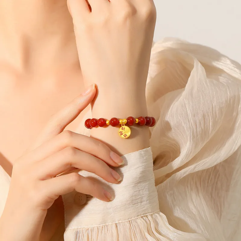 CHINA GOLD Agate Bracelets Women's-4