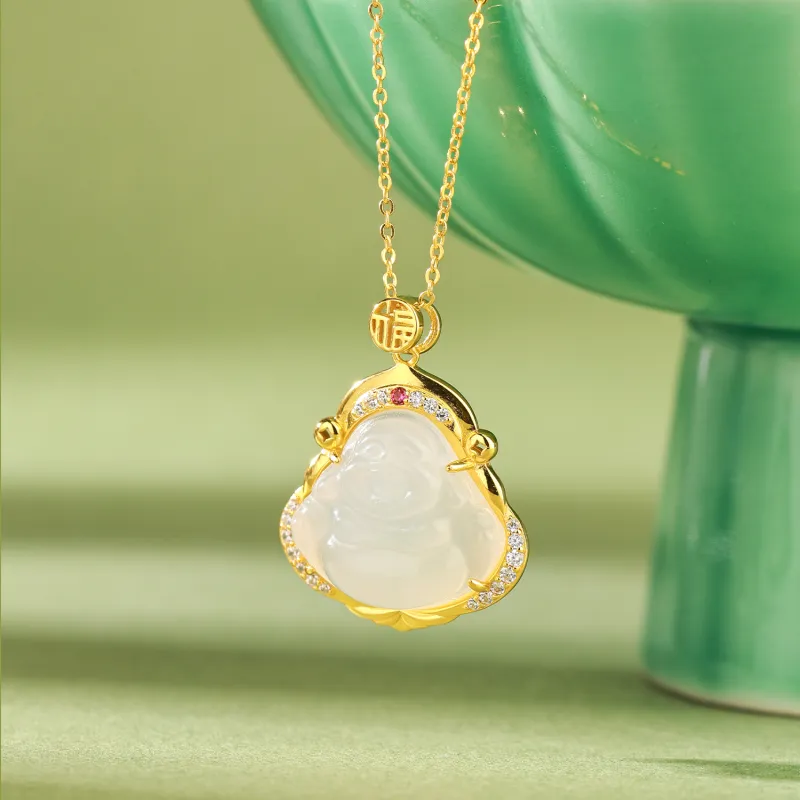 CHINA GOLD Agate Necklaces Women's-2