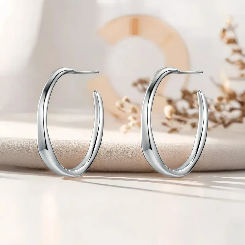 JINYICHENG S925 Silver Earrings Women's-1
