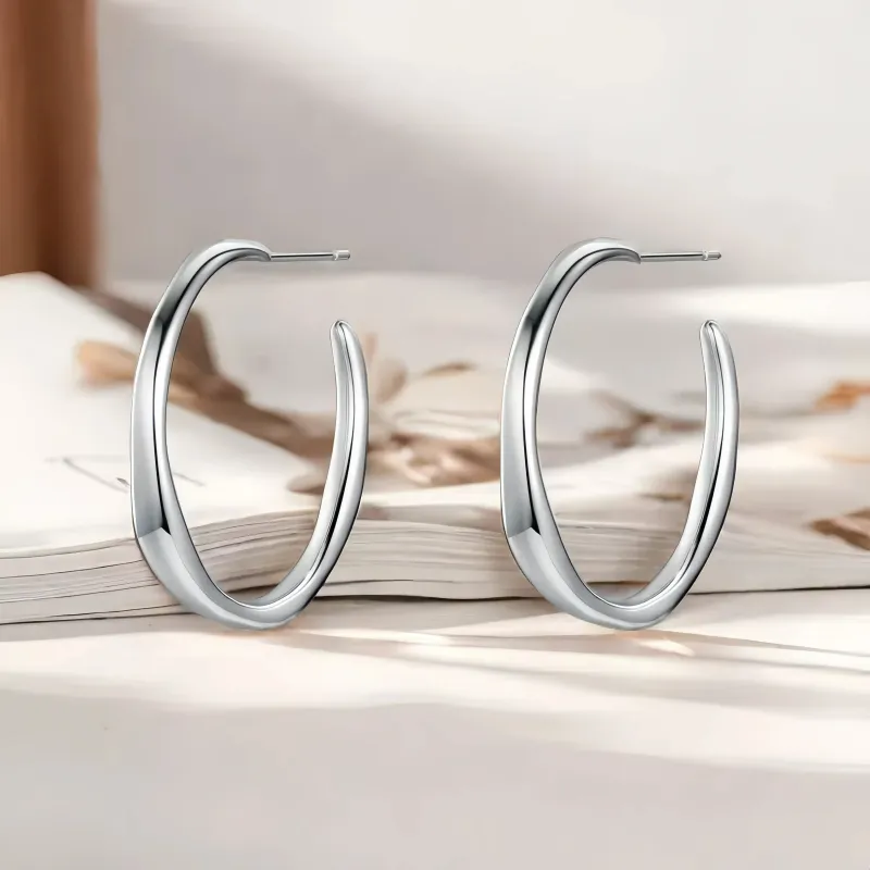 JINYICHENG S925 Silver Earrings Women's-3