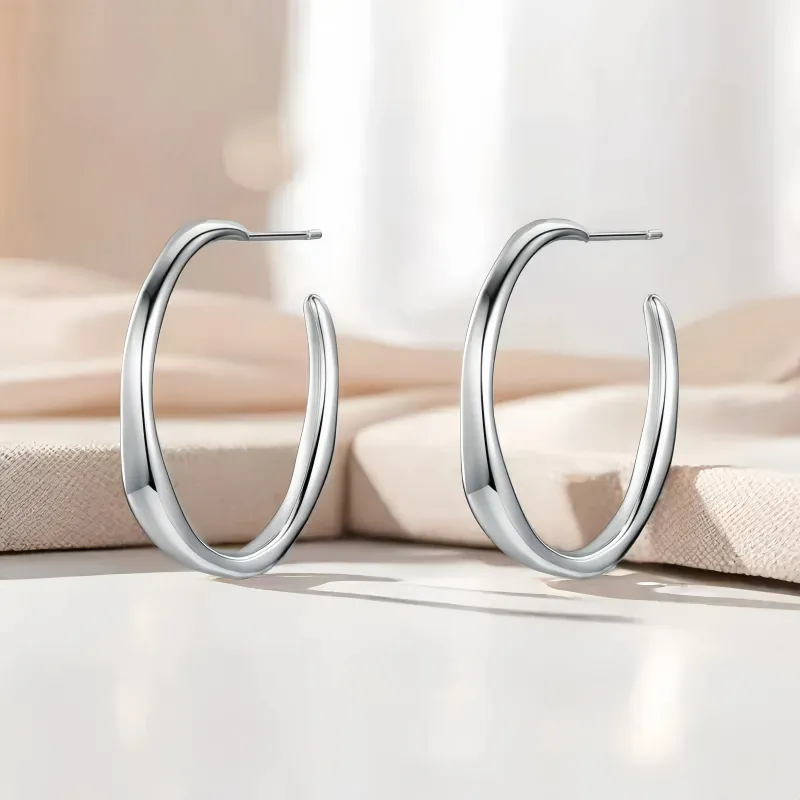 JINYICHENG S925 Silver Earrings Women's-4