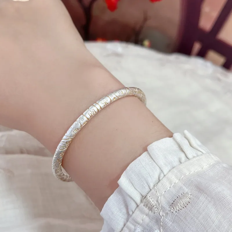 JINYICHENG Silver 999 Bangles Women's-4