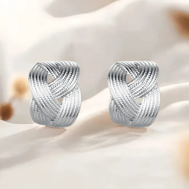 JINYICHENG S925 Silver Stud Earrings Women's-2