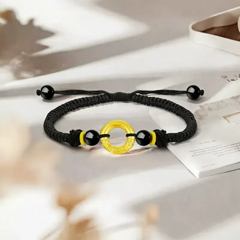 JINYICHENG Solid Gold 999 Fixed Price Gold Bracelet Unisex-3