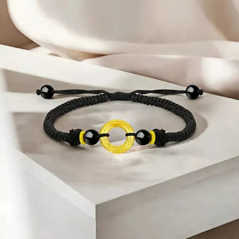 JINYICHENG Solid Gold 999 Fixed Price Gold Bracelet Unisex-2