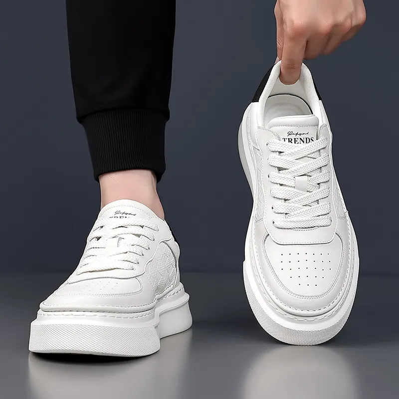 PROTECTCAMEL Abrasion Resistant Moisture Wicking Low Top Casual Shoes Men's White-2