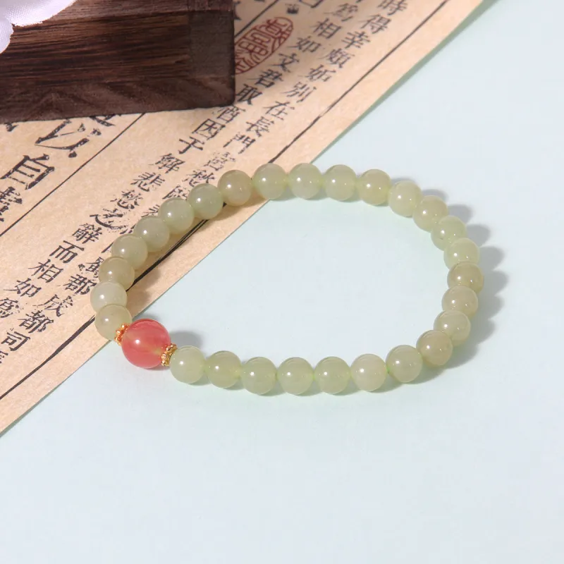 MEOBURLIY Colored Glaze Jade Bracelets Women's-1