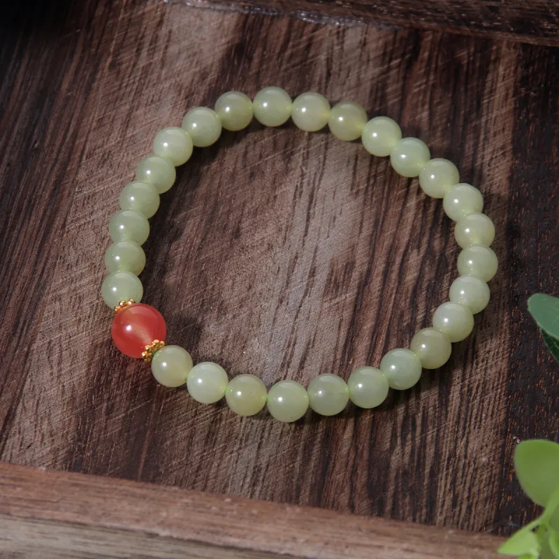MEOBURLIY Colored Glaze Jade Bracelets Women's-6