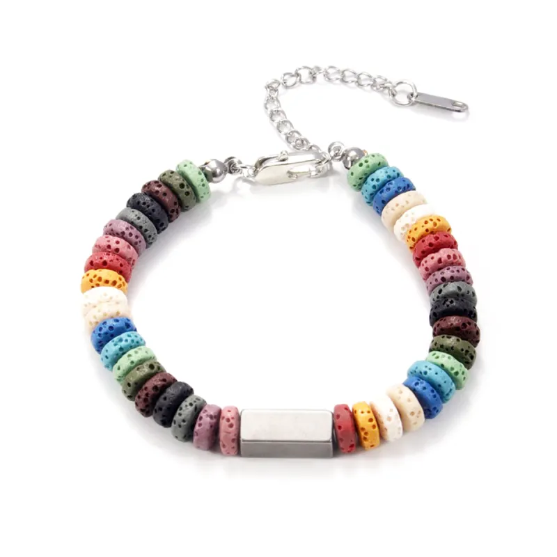 MEOBURLIY Volcanic Stone Bracelets Unisex-7
