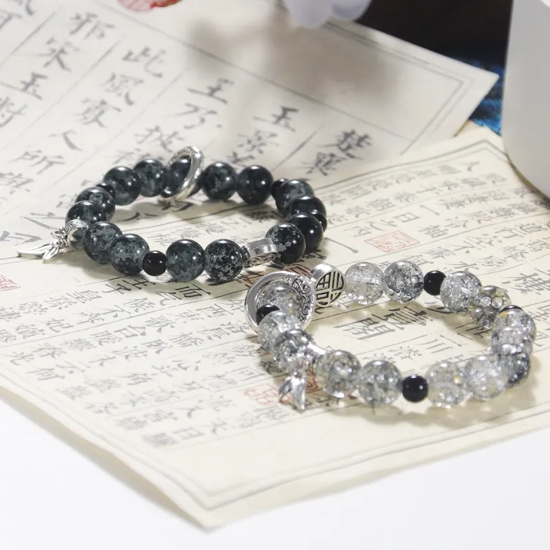 MEOBURLIY Colored Glaze Bracelets Unisex-7