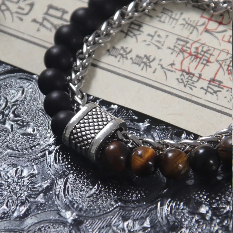 MEOBURLIY Tiger's Eye Stone Bracelets Unisex-7