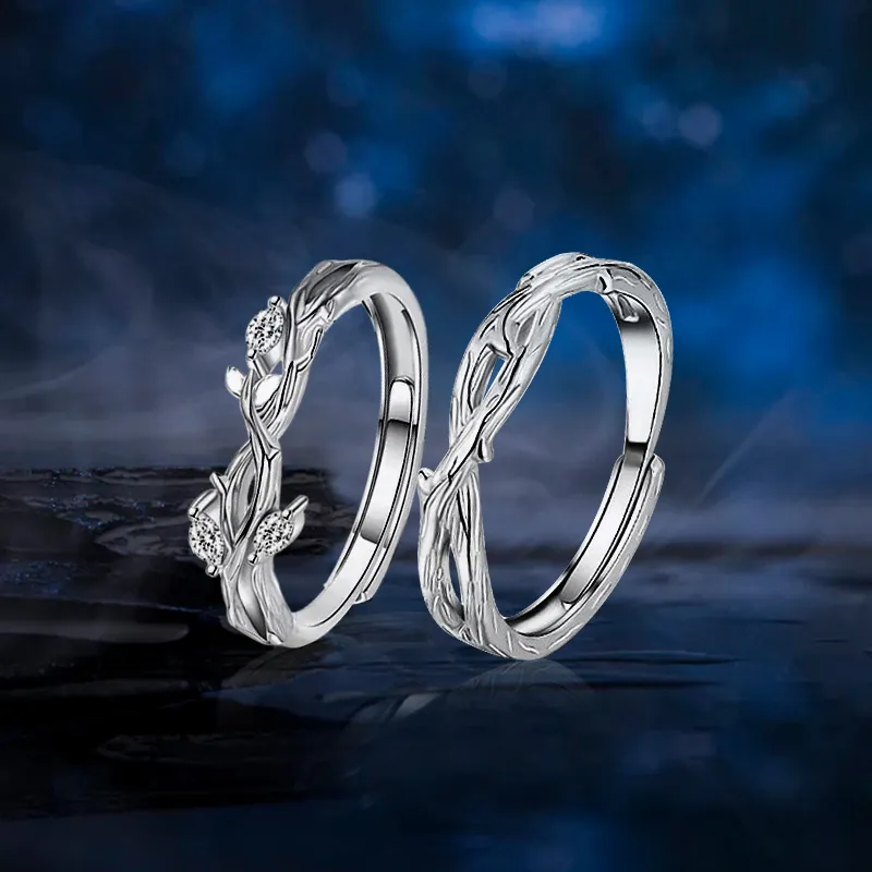 MEOBURLIY S 999 Fine Silver Rings Unisex-2