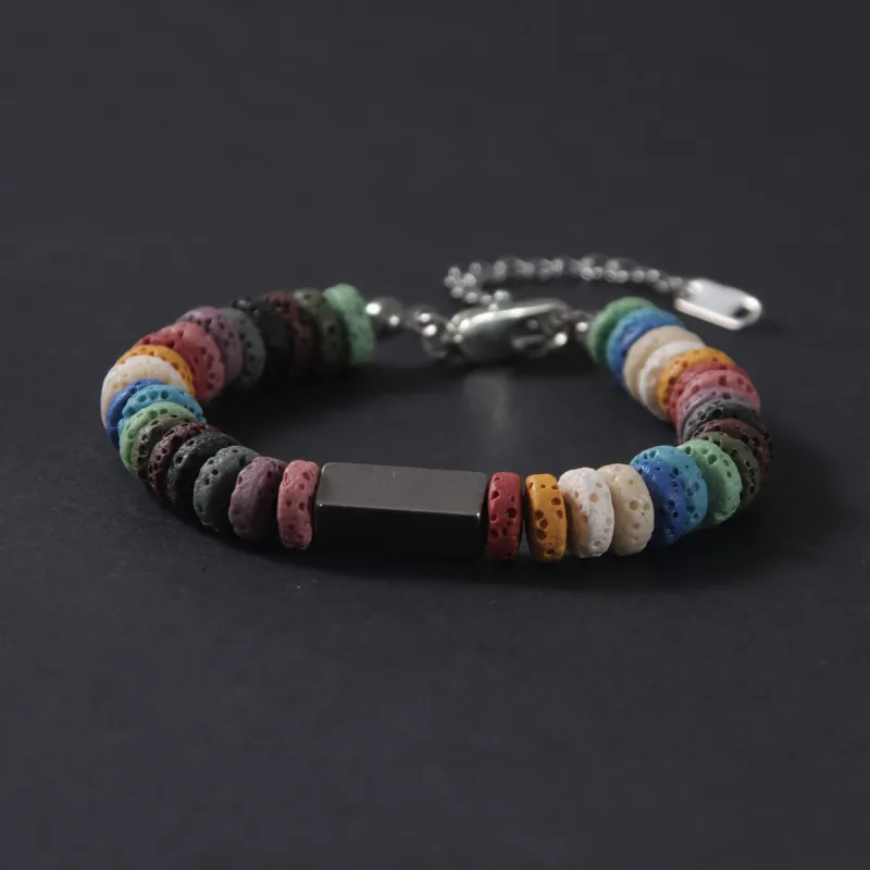 MEOBURLIY Volcanic Stone Bracelets Unisex-4