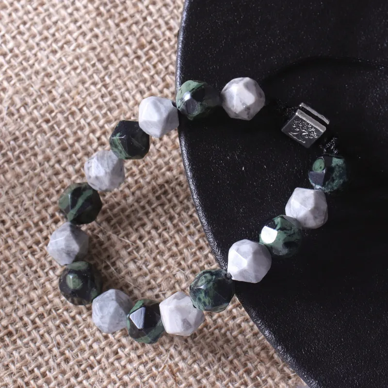 MEOBURLIY Map Stone Jade Bracelets Unisex-4