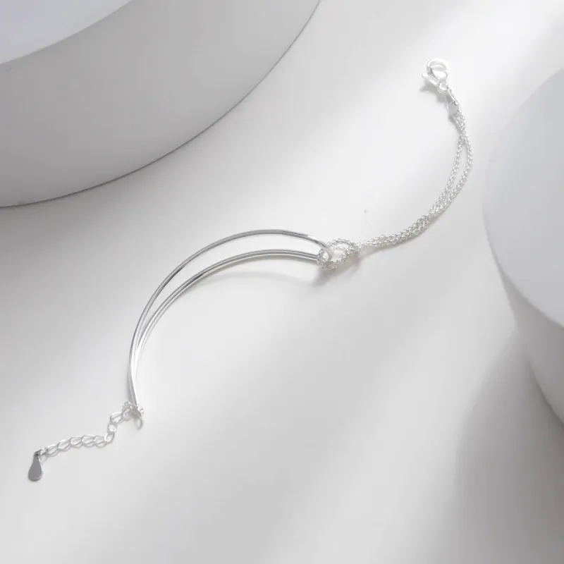 MEOBURLIY S925 Silver Bracelets Women's-2