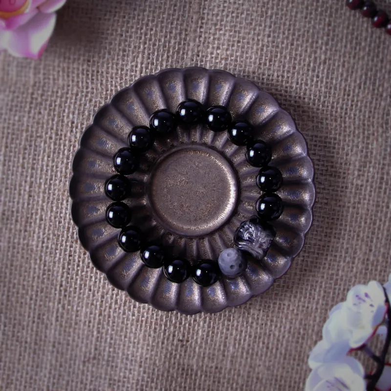 MEOBURLIY Obsidian Bracelets Unisex-4