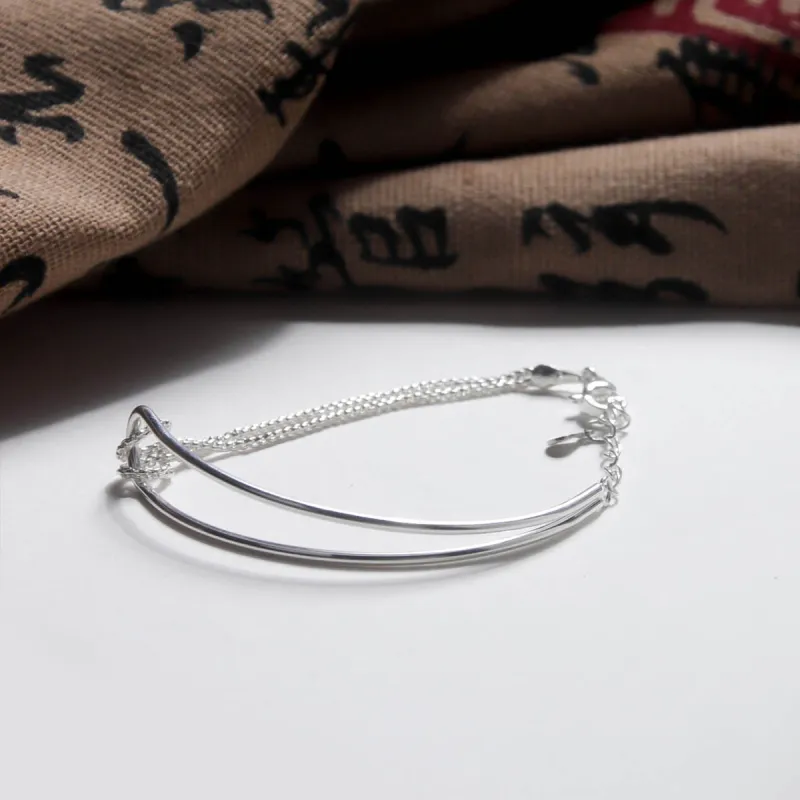 MEOBURLIY S925 Silver Bracelets Women's-6