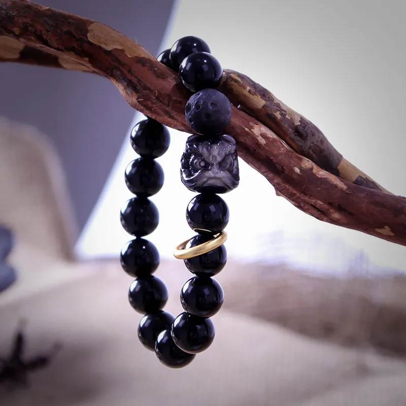 MEOBURLIY Obsidian Bracelets Unisex-2