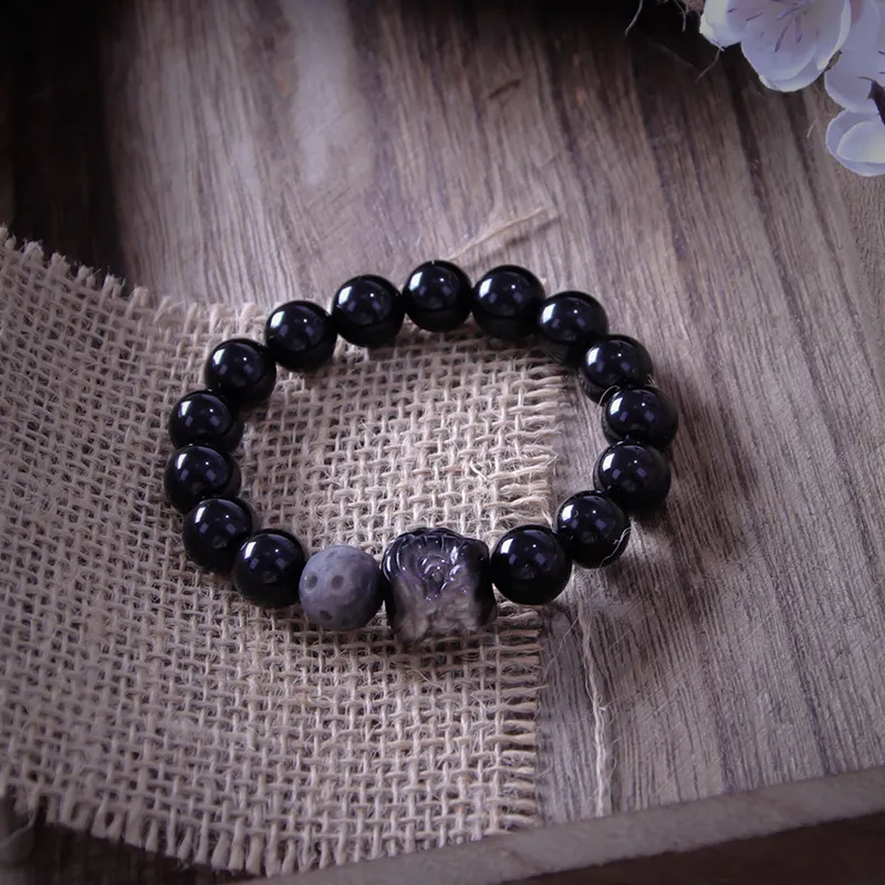 MEOBURLIY Obsidian Bracelets Unisex-1