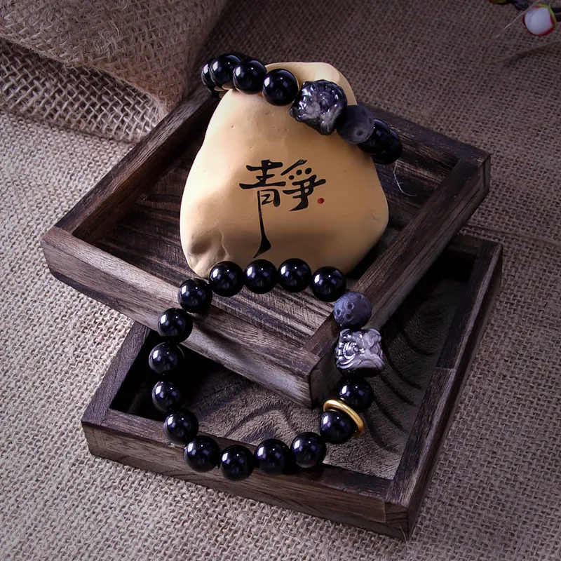 MEOBURLIY Obsidian Bracelets Unisex-4