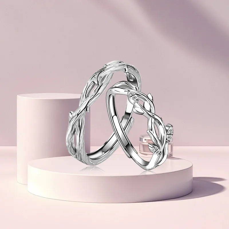 MEOBURLIY S 999 Fine Silver Rings Unisex-3