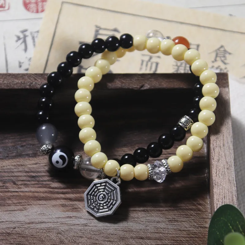 MEOBURLIY Colored Glaze Bracelets Unisex-4