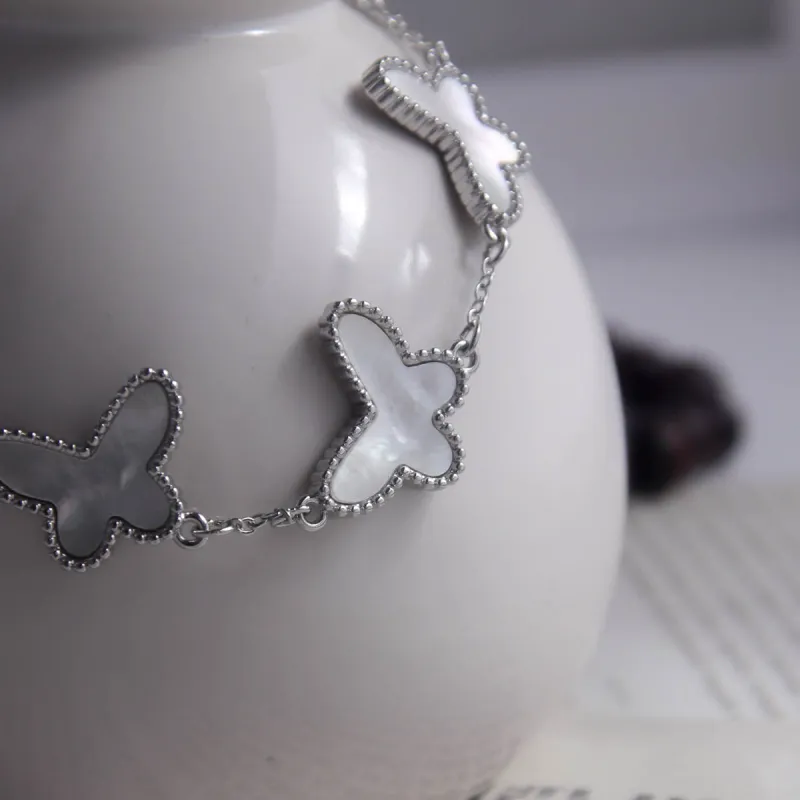 MEOBURLIY Silver Plated Bracelets Women's-5