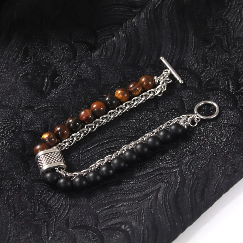 MEOBURLIY Tiger's Eye Stone Bracelets Unisex-5