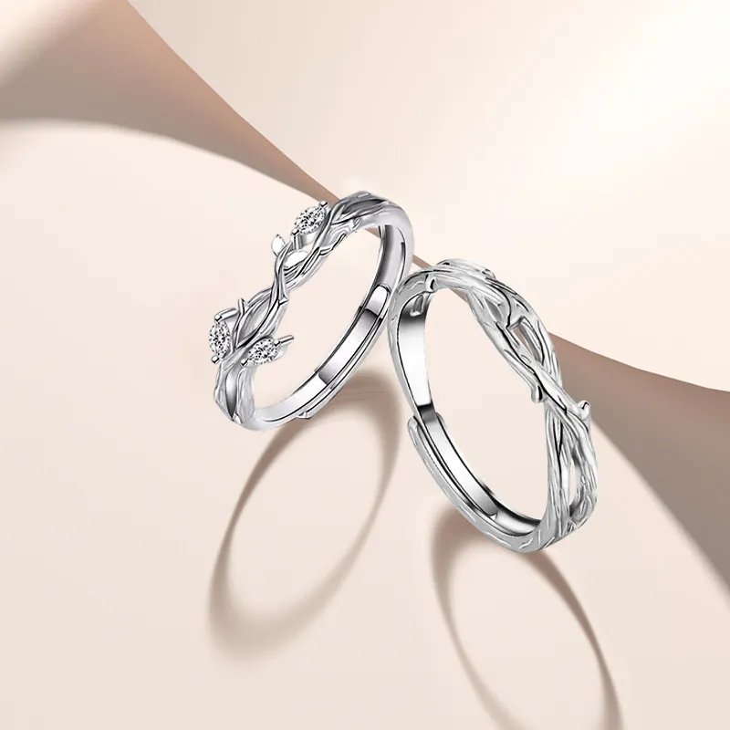 MEOBURLIY S 999 Fine Silver Rings Unisex-4