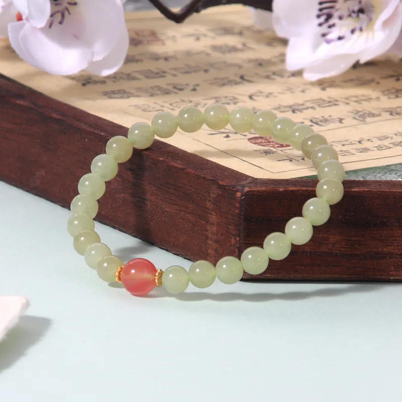 MEOBURLIY Colored Glaze Jade Bracelets Women's-4
