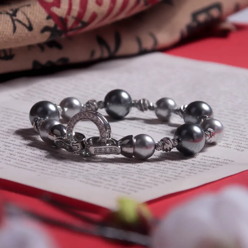 MEOBURLIY Faux Pearl Bracelets Women's-3
