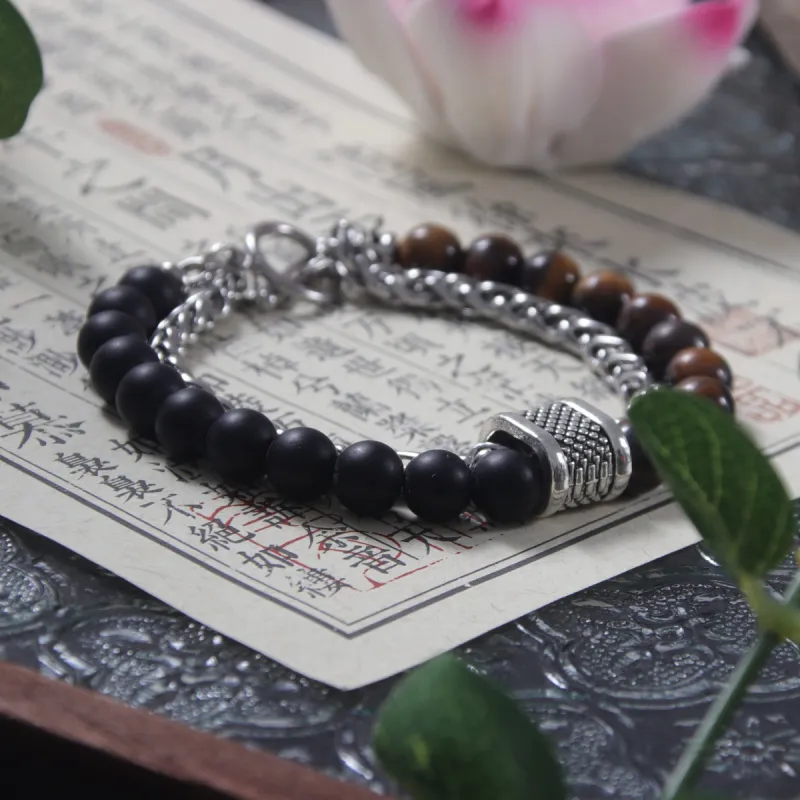 MEOBURLIY Tiger's Eye Stone Bracelets Unisex-6