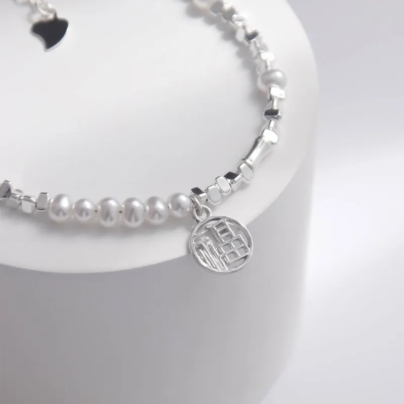 MEOBURLIY 925 Sterling Silver Bracelets Women's-5