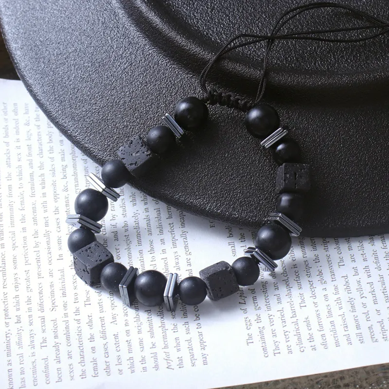 MEOBURLIY Obsidian Bracelets Unisex-7