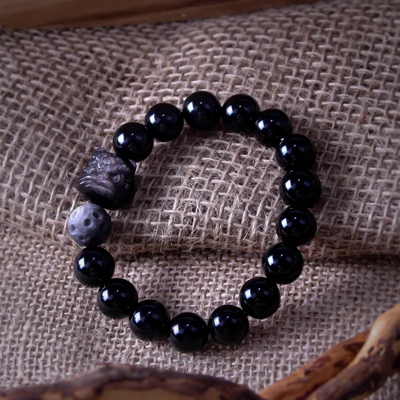 MEOBURLIY Obsidian Bracelets Unisex-3
