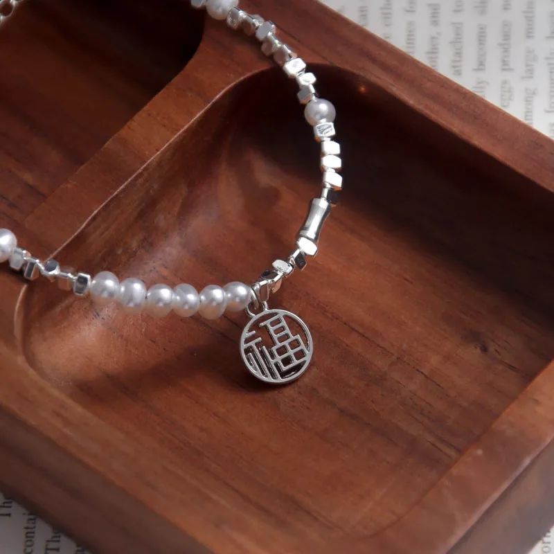 MEOBURLIY 925 Sterling Silver Bracelets Women's-7