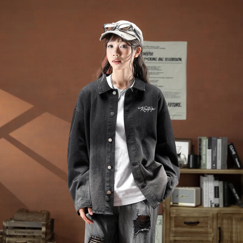 Kastinger Denim Jacket Unisex Gradient Black-4