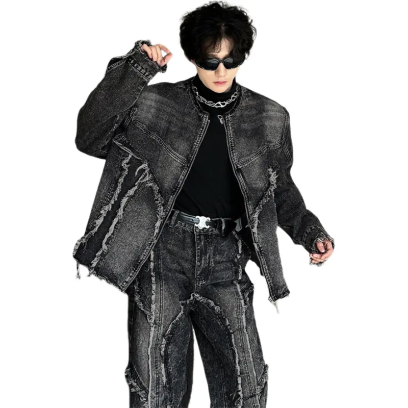 Kastinger Denim Jacket Unisex Black Gray-5